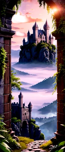 fantasy landscape,fairy tale castle,cartoon video game background,fantasy world,castel,meteora,fantasy picture,landscape background,fairytale castle,knight's castle,castle ruins,ruined castle,castle of the corvin,fairy tail,castle,3d fantasy,bastei,summit castle,backgrounds,castles,Conceptual Art,Daily,Daily 13