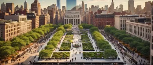 pedestrianized,tishman,rockefeller plaza,zuccotti,nypl,central park,urbanism,union square,urban design,livability,tree-lined avenue,kimmelman,5th avenue,framing square,gct,walkability,renderings,ecotopia,streetscapes,urbanizing,Art,Classical Oil Painting,Classical Oil Painting 35