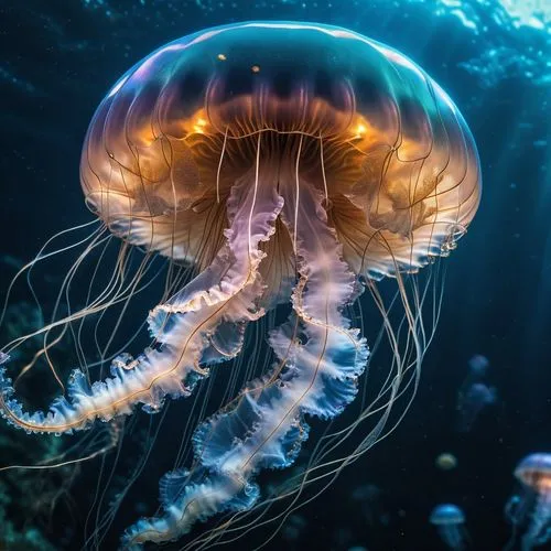 jellyfish,cnidaria,sea life underwater,jellyfishes,lion's mane jellyfish,nauplii,Photography,General,Realistic