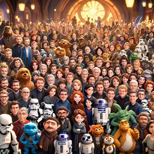 george lucas,group photo,starwars,the disneyland resort,star wars,fan convention,rots,audience,disney,cg artwork,the crowd,family reunion,the fan's background,crowded,disneyland park,cartoon people,disney world,the conference,vector people,crowd of people,Anime,Anime,Cartoon