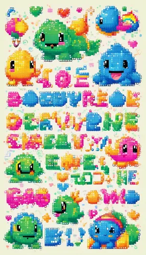 stitch border,kawaii frogs,rainbow world map,candy pattern,tileable patchwork,macaron pattern,pixel cells,space invaders,fish collage,cross-stitch,kawaii animal patch,seamless pattern,christmas gift pattern,frog gathering,turtle pattern,plastic beads,memphis pattern,fruit icons,crochet pattern,neon candy corns,Unique,Pixel,Pixel 02