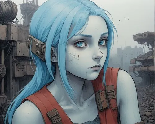 clementine,borderlands,karou,post apocalyptic,rone,shanna,Illustration,Japanese style,Japanese Style 06