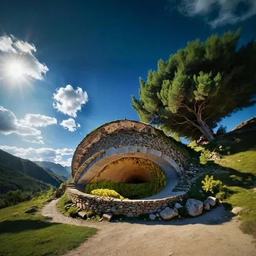 sun all,stone oven,hobbiton,stargate,pizza oven,round hut,asturias,mountain spring,environmental art,pyrenees,charcoal kiln,concrete pipe,semi circle arch,peloponnese,wine barrel,tuscany,hobbit,sloven