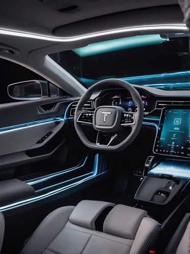 Describe the minimalist design of the Polestar 2 interior.,audi a8,audi a7,audi e-tron,audi s8,car interior,mercedes interior,the vehicle interior,audi a6,audi a5,audi ur-s4 / ur-s6,ufo interior,bmw 7