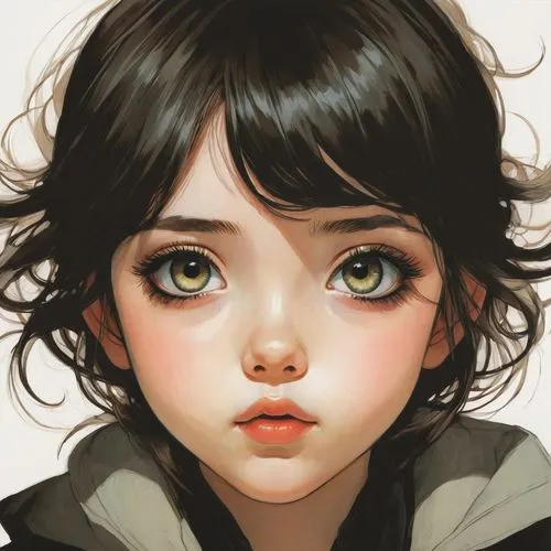 kommuna,haru,kawakami,girl portrait,krita,kanno,chihiro,overpainting,pupil,marinette,akutagawa,hoshihananomia,himawari,pupils,nanako,jurata,ptosis,alita,digital painting,mikasa,Conceptual Art,Daily,Daily 08