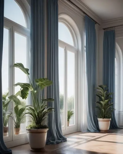 curtains,window curtain,curtain,sunroom,a curtain,plantation shutters,3d rendering,window blinds,drapes,conservatory,house plants,lace curtains,houseplants,bamboo curtain,valances,windowblinds,interior decor,interior decoration,conservatories,windows wallpaper,Illustration,Realistic Fantasy,Realistic Fantasy 18