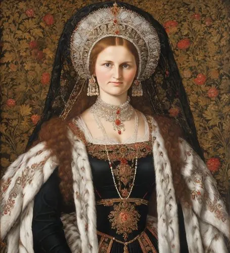 timoshenko,portrait of a woman,elizabet,tudor,portrait of a girl,czarist,elizaveta,mantilla,gloriana,elizabeth i,portrait of christi,vladimira,nikolayevna,noblewoman,vasilisa,zinaida,zsuzsanna,dorota,principessa,rosnazura,Digital Art,Impressionism