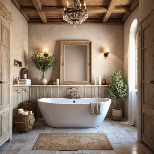 luxury bathroom,bath room,bagno,bathtub,bath,travertine,Photography,General,Realistic