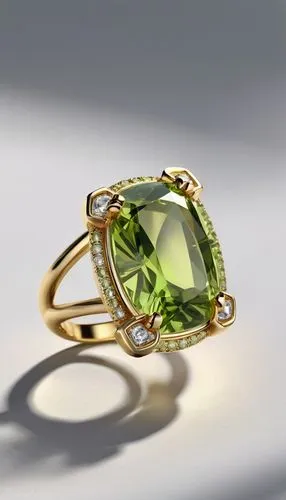 Nhẫn Vàng Vàng với Đá Peridot:,olivine,boucheron,circular ring,mouawad,aaaa,anello,ring jewelry,tremolite,chaumet,bvlgari,birthstone,aaa,gemstone,bulgari,gemology,ring with ornament,clogau,diopside,pe