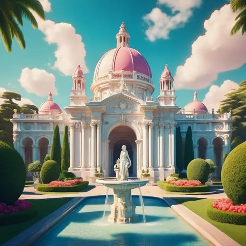 tropico,marble palace,temples,white temple,rashtrapati,istana,3d render,gurudwara,gurmukh,bapuji,indian temple,sansar,rosicrucian,palace,maharajah,karnataka,paradisus,karnatak,grandeur,civ,Conceptual Art,Sci-Fi,Sci-Fi 29