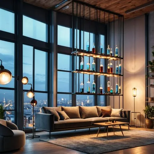 sky apartment,apartment lounge,loft,livingroom,living room,an apartment,Photography,General,Realistic