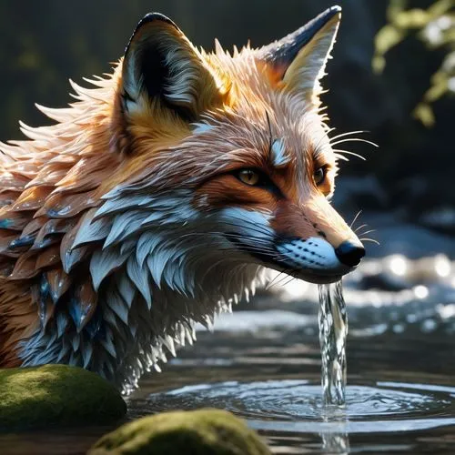 cute fox,fox,red fox,a fox,adorable fox,south american gray fox,fox in the rain,vulpes vulpes,redfox,grey fox,watering,child fox,garden-fox tail,little fox,foxes,taking a bath,bathing,water bath,patagonian fox,fresh water,Photography,General,Natural