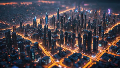 metropolis,cityscape,city cities,fantasy city,dubai,cities,city blocks,city at night,tilt shift,urbanization,black city,city skyline,city lights,shanghai,futuristic landscape,3d render,metropolises,cinema 4d,big city,city,Photography,General,Sci-Fi