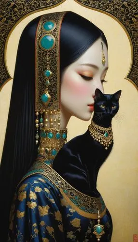 oriental princess,tretchikoff,concubine,oriental painting,sichuanese,oriental girl,orientalist,miao,bastet,orientalism,oriental,kunqu,jinling,arhats,daiyu,kommuna,geisha girl,viveros,nephthys,kismet,Illustration,Realistic Fantasy,Realistic Fantasy 08