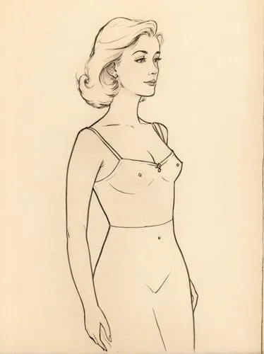 vintage drawing,model years 1960-63,hirschfeld,marylyn monroe - female,vintage paper doll,shapewear,Photography,Black and white photography,Black and White Photography 09