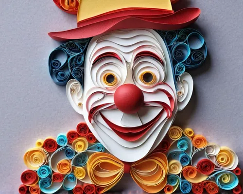 creepy clown,scary clown,horror clown,clown,basler fasnacht,rodeo clown,ronald,comedy tragedy masks,paper art,it,ringmaster,geppetto,disney character,body painting,cinema 4d,plasticine,bodypainting,jigsaw,jigsaw puzzle,face painting,Unique,Paper Cuts,Paper Cuts 09