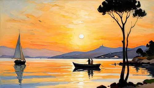 boat landscape,sailing boats,paraty,lake garda,sailing boat,dubbeldam,marciulionis,sailboats,dalyan,volos,coville,sail boat,sailboat,sea landscape,lake maggiore,turcinovic,dubrovnic,pittura,italian painter,felucca,Conceptual Art,Oil color,Oil Color 22