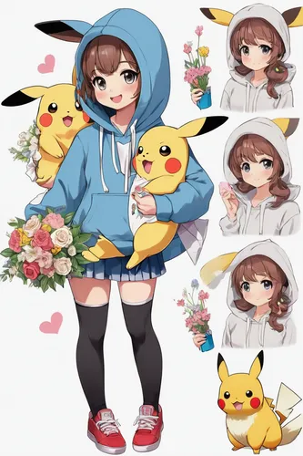 pokémon,pokemon,pikachu,pika,pixaba,anime japanese clothing,cute clothes,kawaii girl,kawaii,pokemon go,navi,cartoon flowers,hoodie,cute cartoon character,kawaii children,anime girl,fashionable clothes,japanese kawaii,parka,piko,Unique,Design,Character Design