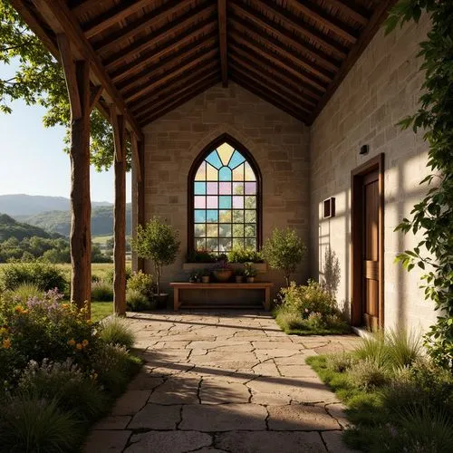 3d rendering,wooden windows,home landscape,render,glass window,windows wallpaper,wood window,the threshold of the house,french windows,sunroom,window,lattice window,church painting,leaded glass window,entryway,3d render,porch,3d rendered,dialogue window,wayside chapel