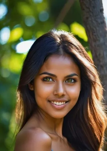 a young woman smiling with green eyes, and brown hair,indian girl,indian woman,indian,bhuvana,nirvikalpa,nidhi,devyani,kavita,nilima,amudha,vrinda,mallika,akshaya,vaishnavi,nandita,hindiyah,sannidhi,j