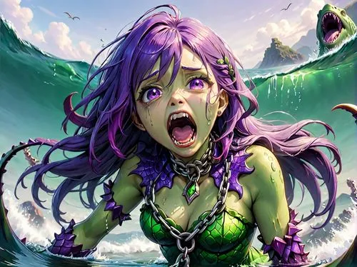 medusa,medusa gorgon,mermaid background,lum,ursula,scylla,Anime,Anime,General