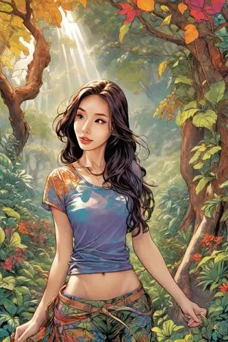 diwata,shakuntala,background ivy,autumn background,xianwen,pilipina,Digital Art,Comic