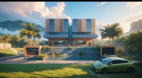 modern house,cubic house,modern architecture,cube house,tropical house,dreamhouse,Anime,Anime,General