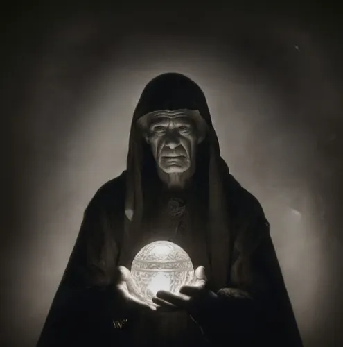 Extender y completar la imagen,fortune teller,doctor doom,crystal ball,archimandrite,crystal ball-photography,the abbot of olib,magus,monk,shamanism,orb,shaman,darth vader,shamanic,light mask,friar,va