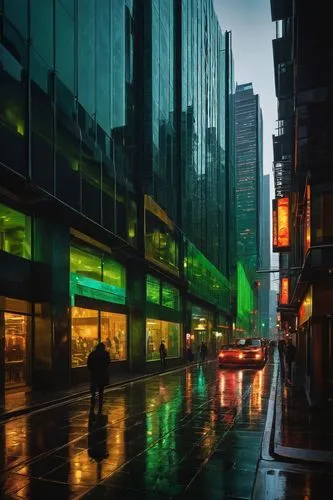 yonge,makati,paulista,mongkok,guangzhou,shanghai,kowloon,bladerunner,ortigas,cybercity,shinjuku,chongqing,rain bar,rainstorm,toronto,chungking,taikoo,tokyo city,tokyo,cyberpunk,Illustration,Abstract Fantasy,Abstract Fantasy 09