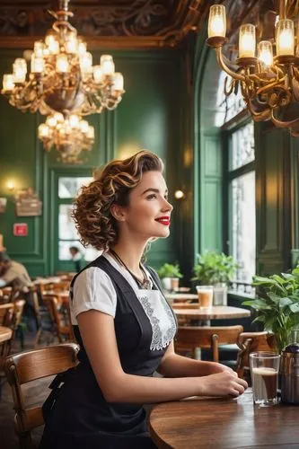 woman at cafe,waitress,women at cafe,scherfig,girl in the kitchen,restaurateur,vintage woman,woman drinking coffee,paris cafe,baristas,schoolmistress,barista,new york restaurant,waitresses,tableside,bistro,vintage women,dirndl,barmaid,waitstaff,Conceptual Art,Sci-Fi,Sci-Fi 24