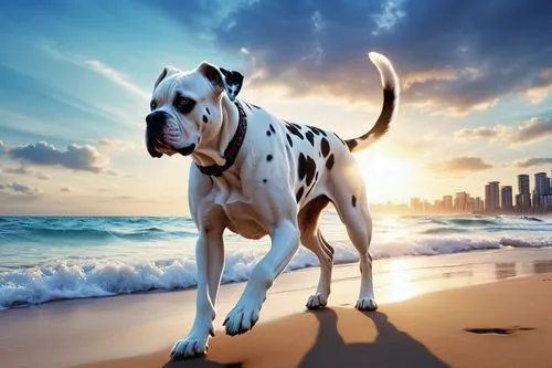 stray dog on beach,great dane,white staffordshire bull terrier,american staffordshire terrier,dubernard,beach dog,dalmatius,dalmatian,marmaduke,bull terrier,dog photography,catahoula,dog pure-breed,surfdog,jack russel terrier,beach background,dog illustration,staffordshire bull terrier,white boxer,dog breed,Photography,General,Realistic