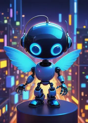 artificial fly,minibot,blue wooden bee,kryptarum-the bumble bee,cute cartoon character,robotic,robot,electro,echo,cinema 4d,robot icon,drone bee,stitch,indigo,atom,chat bot,smurf figure,funko,bot,cartoon ninja,Art,Artistic Painting,Artistic Painting 33