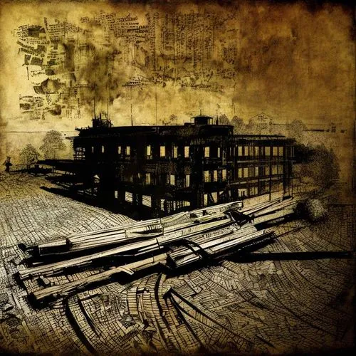 warehouses,railyards,industrial landscape,brickyards,dockyard,ship yard,old factory,dockyards,henryville,freight depot,shipyards,industrielles,lechmere,middleport,industrialism,industrialization,cannery,shipyard,empty factory,sawmill,Art sketch,Art sketch,Newspaper