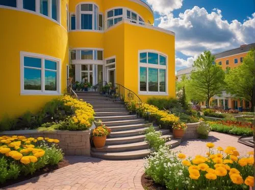 yellow garden,townhomes,brenau,umbc,eckankar,shorecrest,nemacolin,exterior decoration,beautiful home,yellow wall,the garden society of gothenburg,townhome,ivillage,monastery garden,umkc,cohousing,landscaped,apartment building,uncg,potsdam,Conceptual Art,Daily,Daily 25