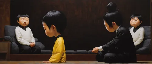 Shoya Ishida seeks forgiveness and reconciliation,shirakami-sanchi,doll looking in mirror,the long-hair cutter,the mirror,mirror image,luo han guo,self-reflection,woman thinking,mirrors,japanese art,h