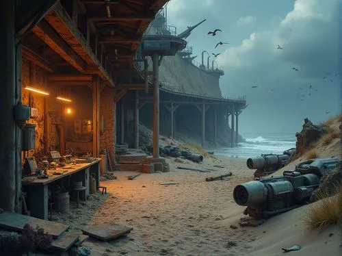 fishing village,cosmodrome,shipwrights,shipwreck,ship yard,outpost,varsavsky,ship wreck,novigrad,wooden pier,dark beach,shipwright,environments,shipwrecks,burned pier,fishmarket,old pier,bolthole,shipwrecked,fantasy landscape,Photography,General,Realistic