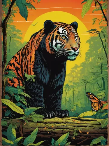 sumatran tiger,sumatran,tigers,a tiger,sumatra,tiger,tiger png,bengal,asian tiger,bengal tiger,tropical animals,bengalenuhu,sun bear,king of the jungle,tigerle,felidae,chestnut tiger,endangered,jaguar,kalimantan,Illustration,American Style,American Style 10