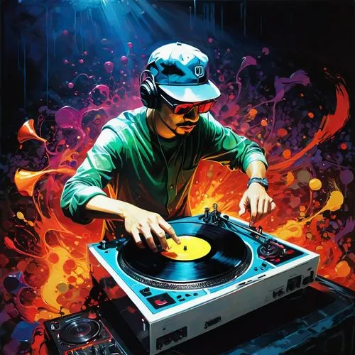 turntablism,turntablist,dj,disc jockey,turntablists,disk jockey,Conceptual Art,Oil color,Oil Color 11