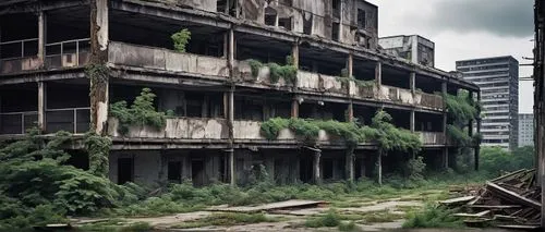 hashima,dereliction,kowloon city,scampia,derelict,brownfield,brownfields,luxury decay,disused,post apocalyptic,post-apocalyptic landscape,lostplace,deindustrialization,dilapidated,overdevelopment,dilapidation,dilapidated building,overdeveloped,gunkanjima,abandoned place,Illustration,Japanese style,Japanese Style 10