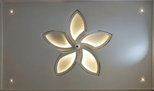 Gypsum decoration in the ceiling of a room with hidden LED lighting the ceiling,modern wall lights make a decorative fixture in the corner,wall light,wall lamp,foscarini,ceiling light,fleur de lis,lum