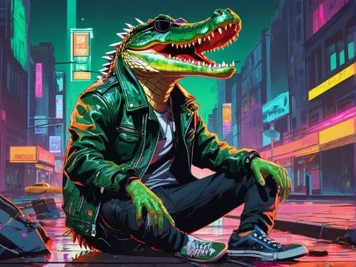 dino,aligator,gator,80s,reptillian,croc,alligator,trex,raptor,rex,would a background,crocodile,cyberpunk,dinosaur,vector illustration,80's design,hd wallpaper,tyrannosaurus rex,dinosaruio,drexel,Conceptual Art,Daily,Daily 21