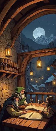 nook,cartoon video game background,makar,glomgold,game illustration,innkeeper,aurora village,night scene,tavern,night watch,saria,romantic night,frog background,koropeckyj,huegun,whorwood,spelunker,mandora,butka,scrooge,Illustration,Vector,Vector 06