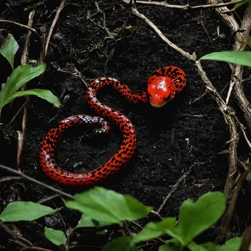 Write a thrilling story about the hunt for the deadly Red Venom, an elusive creature that lurks in the shadows.,eastern coral snake,coral snake,red eft,ringneck snake,corn snake,milksnake,common kings