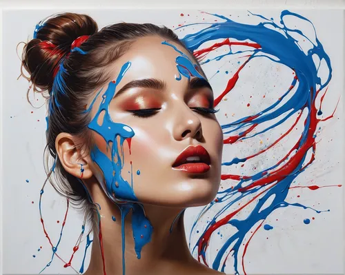 red-blue,red and blue,red white blue,art painting,artist color,blue painting,white blue red,oil painting on canvas,painted,painting,painting technique,artist,circle paint,bodypainting,red white,patriotic,paint,painter,cool pop art,art paint