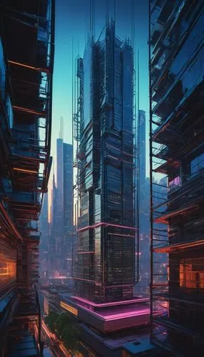 cybercity,cybertown,metropolis,futuristic landscape,cyberport,dystopian,cyberpunk,cityscape,kaidan,coruscant,dystopias,cyberia,skyscraper,microdistrict,skyscraper town,futuristic,ctbuh,skyscrapers,arcology,megalopolis,Conceptual Art,Oil color,Oil Color 16