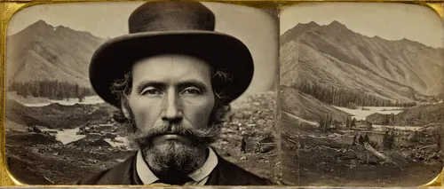 ambrotype,lillooet,photomontage,deadwood,hans christian andersen,yukon territory,digiscrap,watzmann,stovepipe hat,steam icon,mount kahuranaki,xix century,geologist,vintage background,american frontier,austro,antique background,old man of the mountain,mongolia mnt,moutains,Photography,Black and white photography,Black and White Photography 07