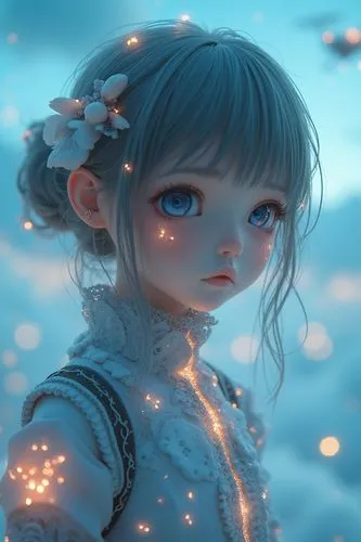 winterblueher,winter dream,fairie,little girl fairy,luminous,forget me not,Photography,Fashion Photography,Fashion Photography 03