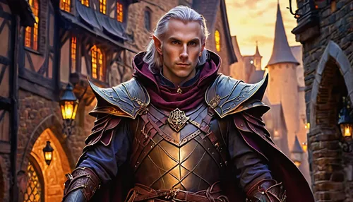 male elf,dark elf,cullen skink,violet head elf,dane axe,paladin,kadala,prejmer,lokportrait,fantasy portrait,magistrate,undead warlock,vax figure,heroic fantasy,fantasy art,merlin,male character,elven,fantasy picture,dodge warlock,Illustration,Realistic Fantasy,Realistic Fantasy 37