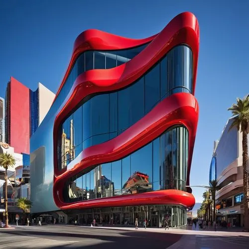 walt disney center,high heeled shoe,citywalk,futuristic architecture,hotel w barcelona,biomorphic,Photography,General,Realistic