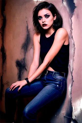 photo shoot with edit,portrait background,jeans background,gothic portrait,pernicious,photo art,tintype,denim background,gothic woman,leatherette,photo painting,madhoo,image editing,tintypes,female model,artistic portrait,goth woman,photo session in torn clothes,fashion shoot,colorizing,Illustration,Realistic Fantasy,Realistic Fantasy 47